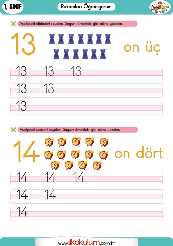 10-20 arasındaki sayılar6